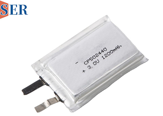 Batterie ultra mince de CP502440 LiMNO2 avec le matériel de bioxyde de manganèse de lithium