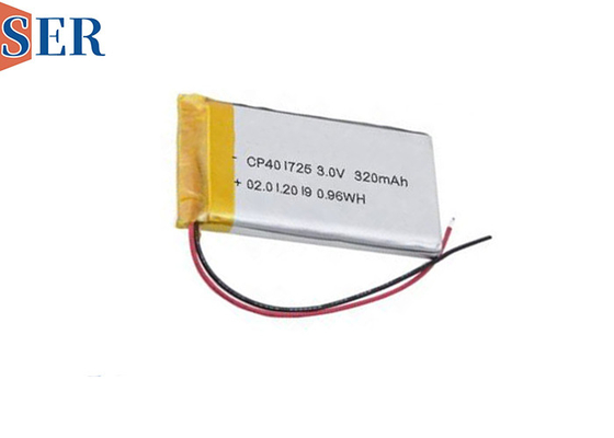 3.0V Ultra mince batterie souple LiMno2 CP401725 Batterie jetable Li-MnO2