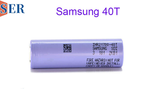 Type de drainage élevé INR21700 40T Samsung batterie Li-Ion 3.6V batterie rechargeable cylindrique pour outils électriques