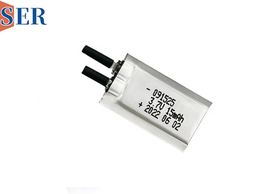 Personnalisez la cellule à poche ultra-mince de 3,7V 091525 batterie lithium polymère rechargeable pour appareils portables