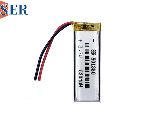 Batterie Lipo personnalisée 801350 500mAh Li- Polymer Pouch Cell 803450 3.7V Batterie polymère au lithium avec PCB et câble