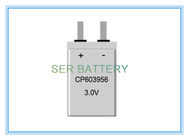 Batterie ultra mince élevée LiMNO2 CP603956 3200mAh de capacité 3,0 volts pour Smart Card