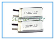 La batterie plate de polymère du lithium CP502440, 3.0V le lithium Ion Flat Cell forment adapté aux besoins du client