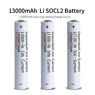 13000mAh Li SOCL2 Batterie à 2% Taux de vie autonome 600mA Courant d'impulsion Source d'énergie fiable et durable