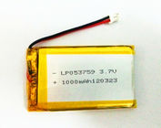 La vie de cycle ultra mince de la batterie 503759 3.7V 1300mAh de polymère de lithium 500 pour le traqueur de GPS