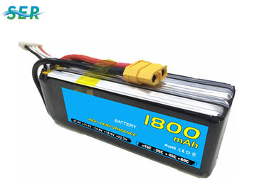 Batterie de voiture rechargeable de RC 35C 14.8V 1800mAh Li Polymer For Mini Helicopter/avion