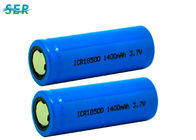 Surface plane Li Ion Battery Cell, 3.7V lithium Ion Rechargeable Battery 1400mAh 18500