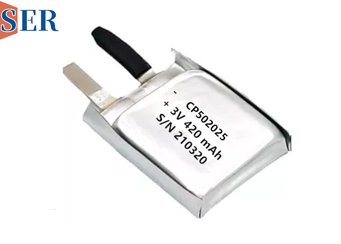 Longue durée ultra mince douce des cellules 550mAh de poche de batterie de CP502025 Li-MnO2 pour le cheminement animal