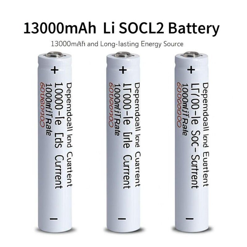 13000mAh Li SOCL2 Batterie à 2% Taux de vie autonome 600mA Courant d'impulsion Source d'énergie fiable et durable