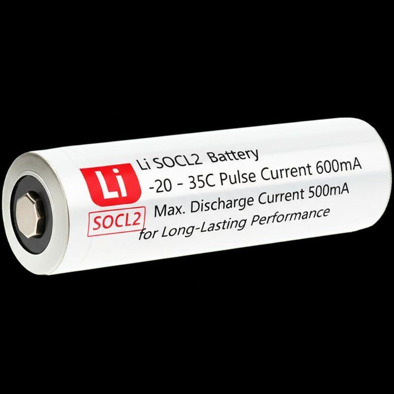 Li SOCL2 Batterie -20-35C Courant d'impulsion 600mA et courant de décharge max. 500mA pour des performances durables