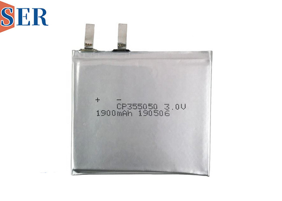 batterie de emballage molle ultra mince de poche de bioxyde de manganèse de lithium de la batterie CP355050 de 3.0V 1900mAh