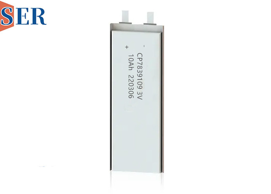 Batterie mince primaire faite sur commande CP7839109 3.0V 10Ah de bioxyde de manganèse de lithium