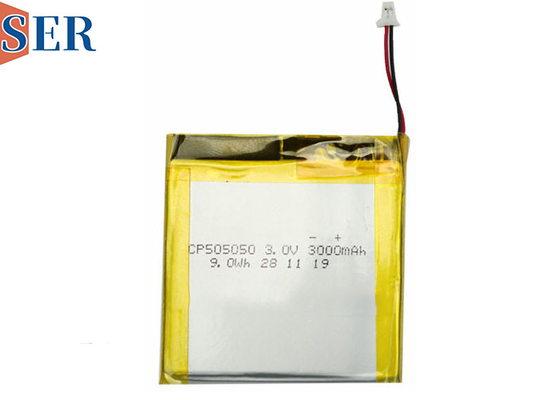 CP505050 batterie molle flexible ultra mince du paquet LiMNO2 de la batterie 3.0V pour IoT