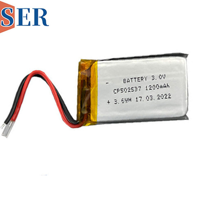 CP502537 lithium mince primaire ultra mince de cellules de la batterie 3.0V 1200mAh Lipo