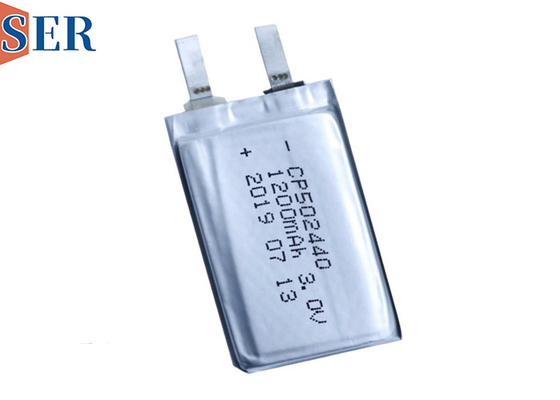 Batterie ultra mince de CP502440 LiMNO2 avec le matériel de bioxyde de manganèse de lithium