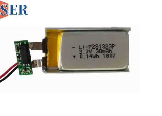LP281323 3,7v 38mAh batterie rechargeable au lithium polymère avec câble FPC pour écouteur sans fil