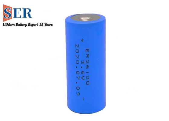 26*100mm Li-SOCL2 Batterie ER26100 ER261020 Courant d'impulsion à haute capacité 600mA -40-165°C batterie à haute température