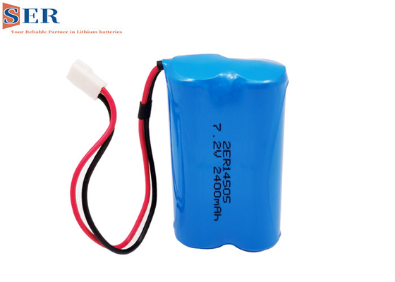 Connecteur de fil de la batterie ER14505-2S 7.2V 2400mah de 2ER14505 2S1P Li SOCL2 pour le mètre