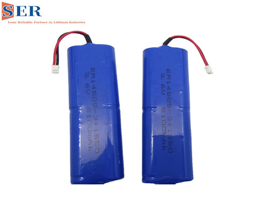 Batterie d'ER14505-3P 3.6V 8100mAh Li SOCL2 avec le condensateur du connecteur SPC1550 de JST
