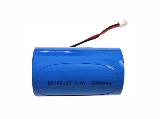 3,6 la taille ER34615M/W200A ER34615M/W200C ER34615M-T1 du lithium D de batterie de volt 14AH Li SOCL2 avec le fil mène le connecteur