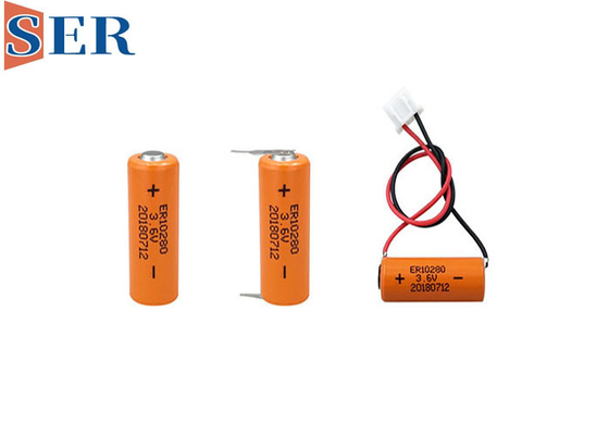 Lithium ER10/28 de taille de la batterie 500mAh 3.6V 2/3AAA d'ER10280 Li SOCL2
