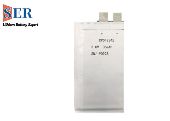 Cellule ultra mince flexible de la batterie Limno2 CP203040 de CP042345 3.0V