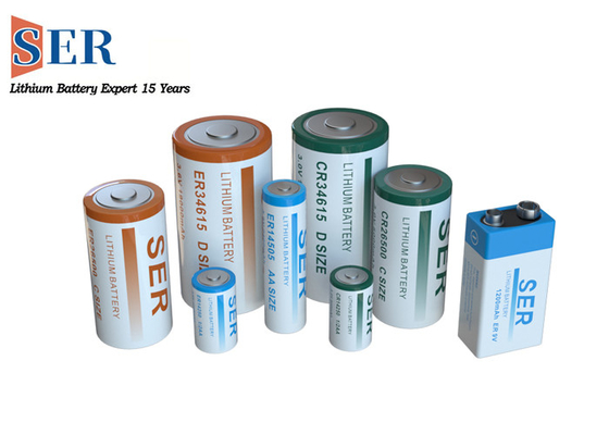 cellule non rechargeable de chlorure de thionyle de lithium de batterie de 3.6Volt Li SOCL2 pour le mètre intelligent
